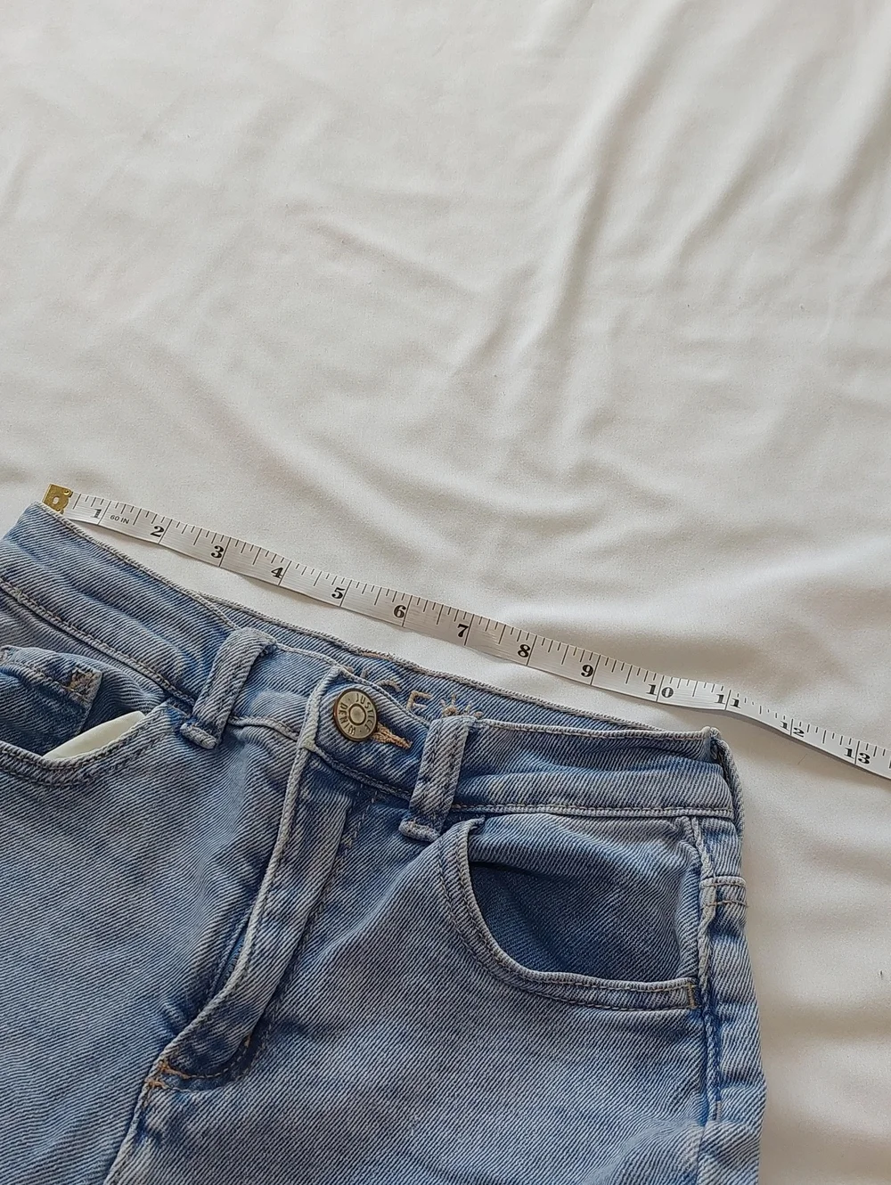 Justice Light Blue Mini Mom Jeans .Size 12 .Girls
